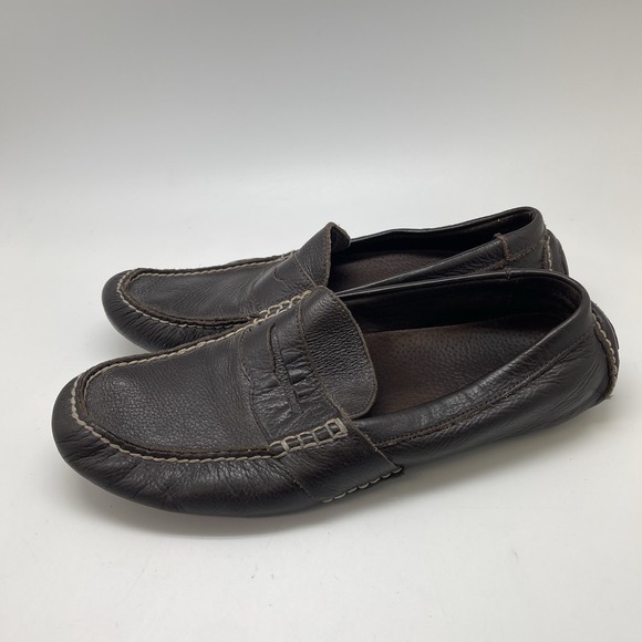 Polo Ralph Lauren Telly Leather Shoes Mens‎ 9.5 D Black Loafers Penny Driving - Picture 3 of 12